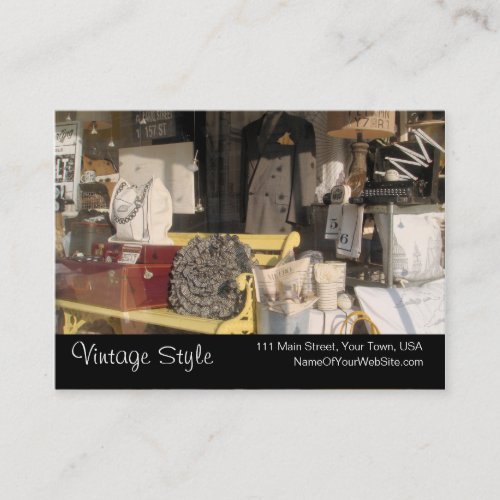 Vintage Style Vintage Goods Custom Business Cards
