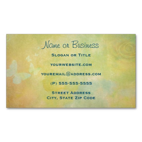 Vintage Style Watercolor background Business Card Magnet