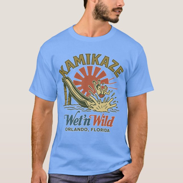 Vintage-style waterpark KAMIKAZE T-Shirt (Front)