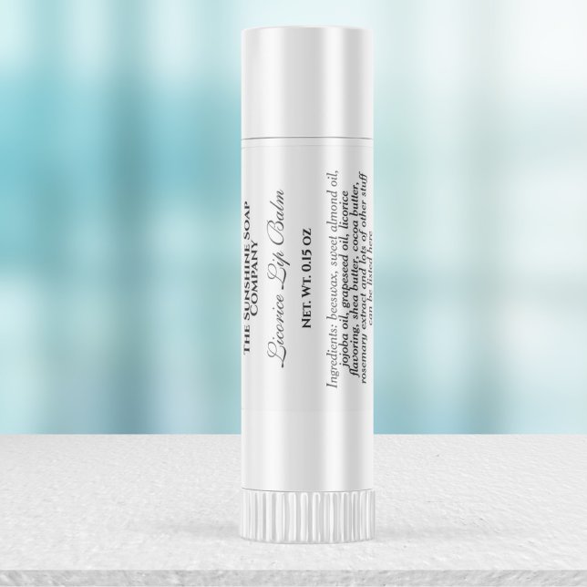 Vintage style waterproof lip balm label - white  (Creator Uploaded)