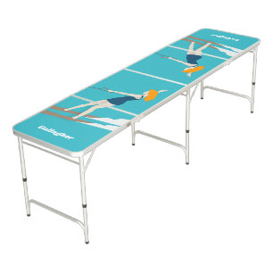 Vintage-style Waterski Beer Pong Table