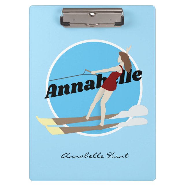 Vintage-style Waterski Clipboard (Front)