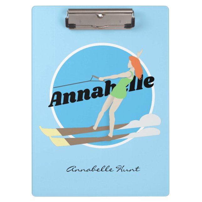Vintage-style Waterski Clipboard (Front)
