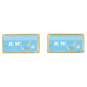 Vintage-style Waterski Cufflinks