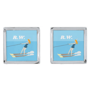 Vintage-style Waterski Cufflinks
