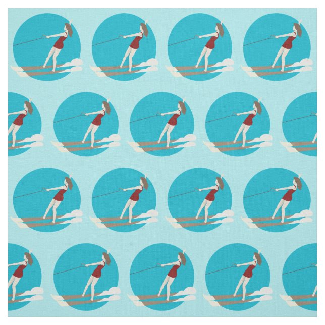 Vintage-style Waterski Fabric (Swatch)