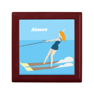 Vintage-style Waterski Gift Box