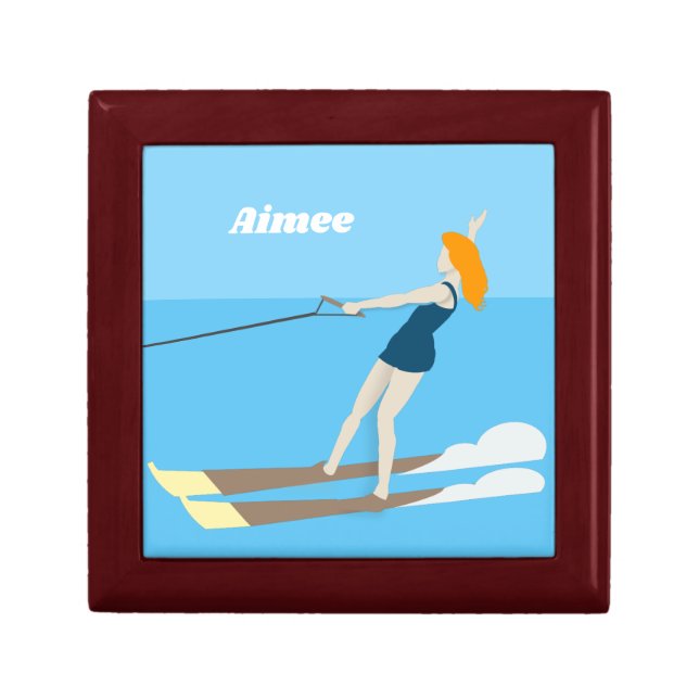 Vintage-style Waterski Gift Box (Front)