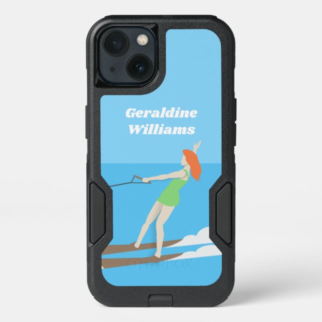 Vintage-style Waterski Otterbox iPhone Case (Back)