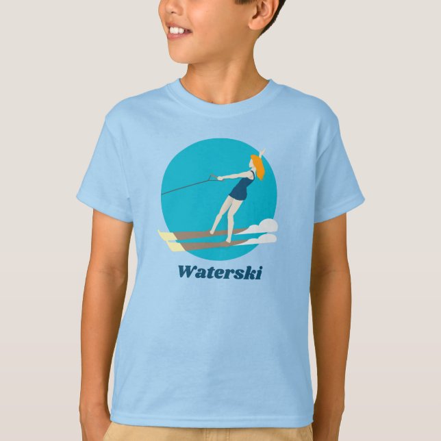Vintage-style Waterski T-Shirt (Front)