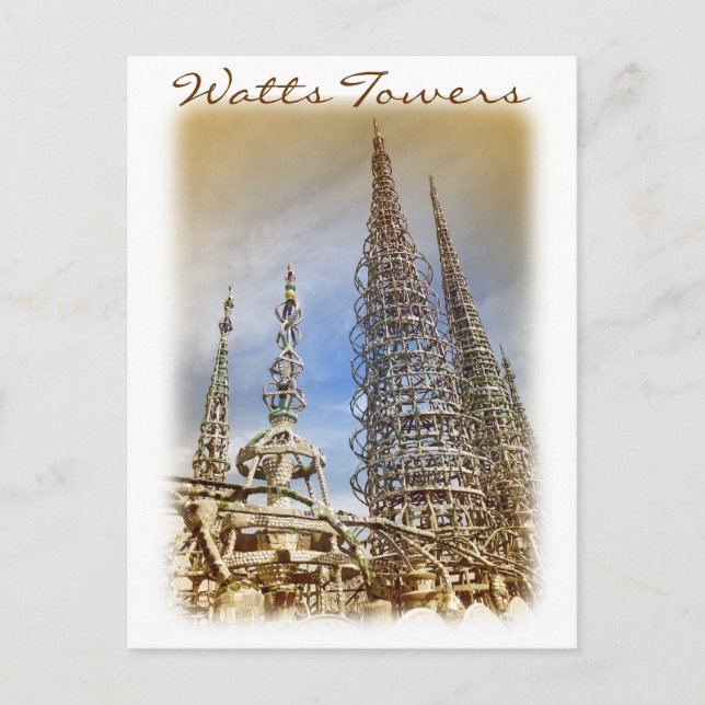 Vintage Style Watts Towers Postcard! Postcard (Front)