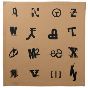 Vintage Style Western Brands Branding Irons Napkin