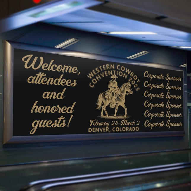 Vintage-Style Western Cowboy Convention Banner (Creator Uploaded)