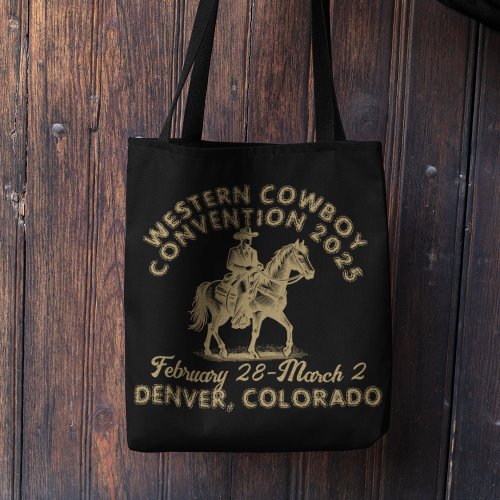 Vintage_Style Western Cowboy Convention Tote Bag