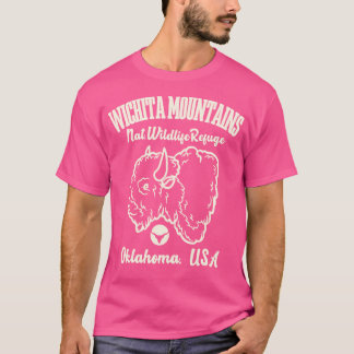 Vintage-Style Wichita Mountains National Wildlife  T-Shirt