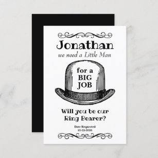 Vintage Style Will You Be My Ring Bearer Invitation