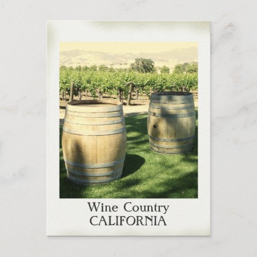 Vintage Style Wine Country Postcard Postcard