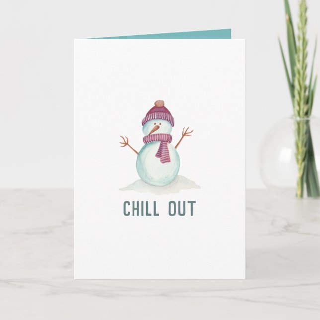 Vintage Style Winter Christmas Card (Front)