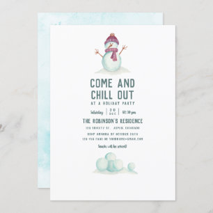 Vintage Style Winter Christmas Party Invitation