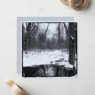 Vintage Style Winter Photo Hiking Trail Note Card