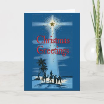 Vintage-style Wise Men Christmas Card by FestivusMeister at Zazzle