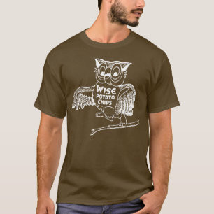 Vintage-Style Wise Old Owl Dark T- Shirt