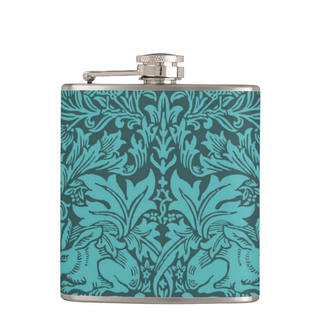 Vintage style with birds, Brer rabbit Flask (Front)
