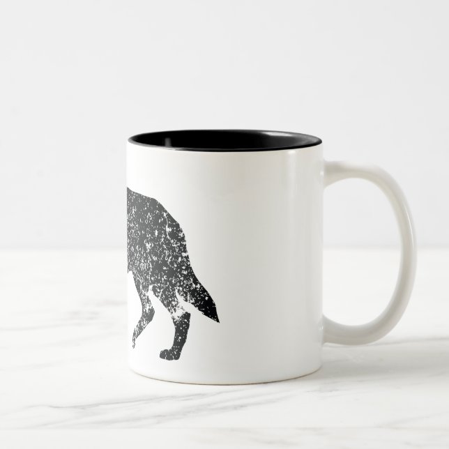 Vintage-style Wolf Mug (Right)