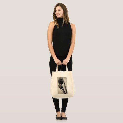 Vintage Style X_Ray Tulips Tote Bag