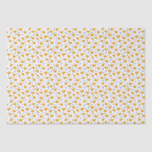 Vintage Style Yellow Wildflower Pattern Tissue Pap Tissue Paper