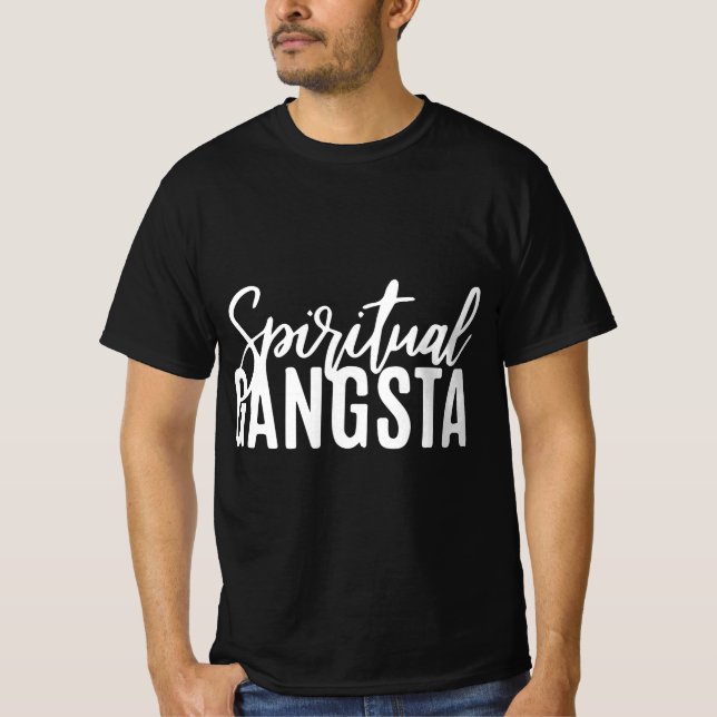 Vintage Style Yoga Spiritual Gangsta T-Shirt (Front)