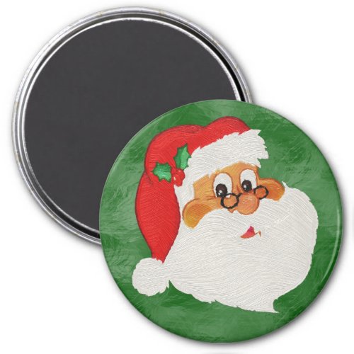 Vintage Styled Black Santa Cartoon Magnet