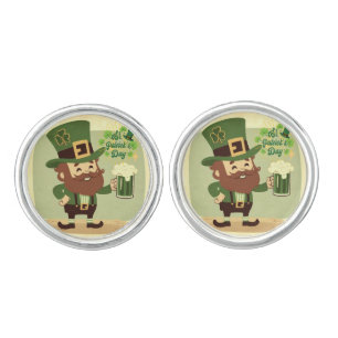 Vintage styled Saint Patrick's day Cufflinks