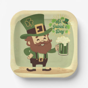 Vintage styled Saint Patrick's day Paper Plates