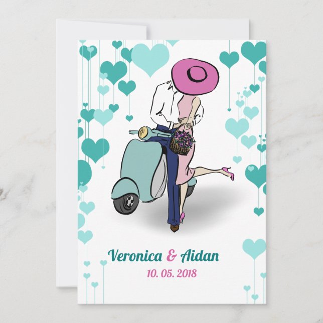 Vintage Styled Wedding Invitation (Front)