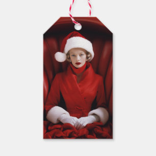 Vintage Stylish Mrs Claus Gift Tags