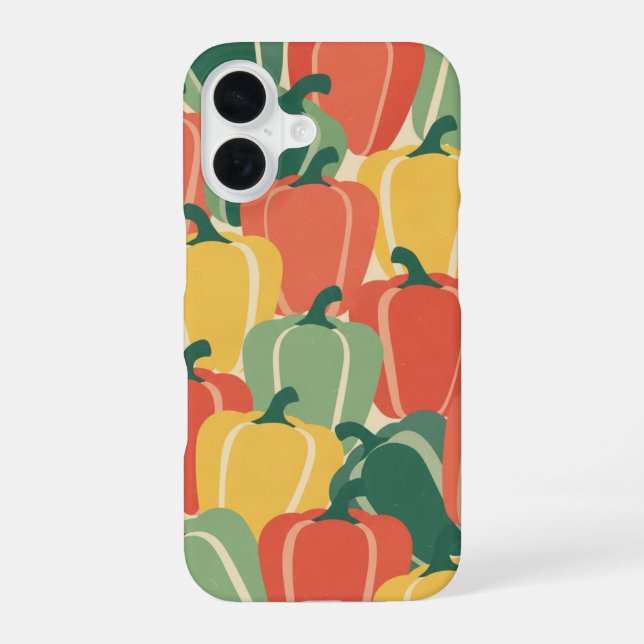 Vintage Stylized Bell Peppers iPhone Case (Back)