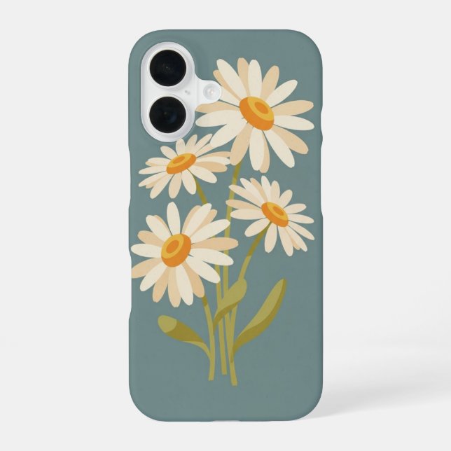 Vintage Stylized Daisies iPhone Case (Back)