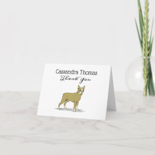 Vintage Stylized French Bulldog C Thank You Card