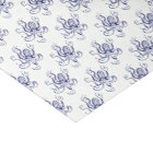 Vintage Stylized Octopus Drawing #1 Blue