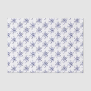 Vintage Stylized Octopus Drawing #1 Blue Tissue Paper