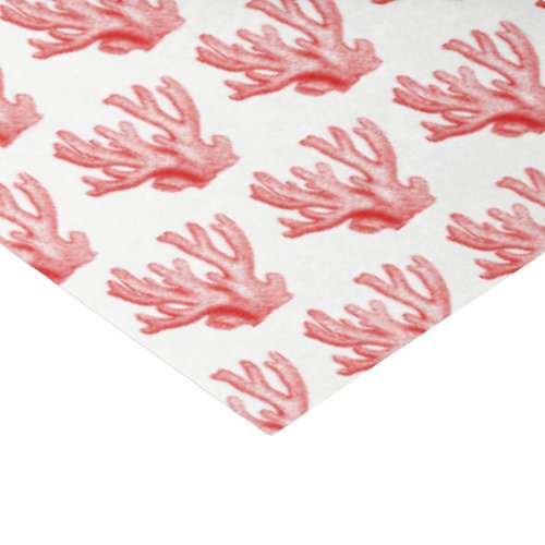 Vintage Stylized Red Sea Coral 1 Tissue Paper