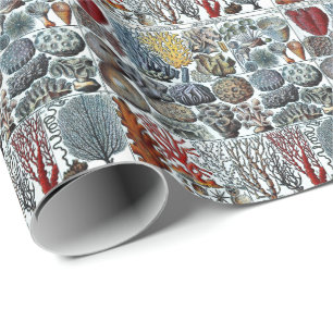 Vintage Stylized Sea Corals Wrapping Paper