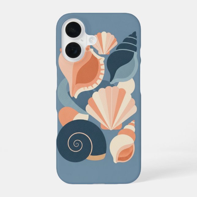 Vintage Stylized Seashell iPhone Case (Back)