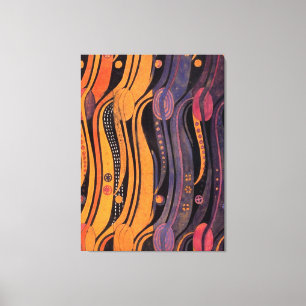 Vintage Stylized Tulips Canvas Print