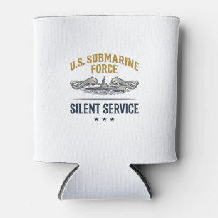 Vintage Submarine Force Silent Service Vector Desi Can Cooler