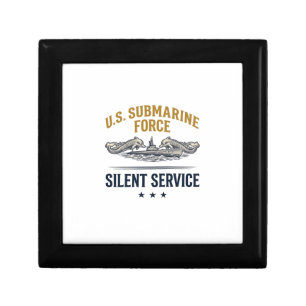 Vintage Submarine Force Silent Service Vector Desi Gift Box