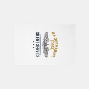Vintage Submarine Force Silent Service Vector Desi Rug