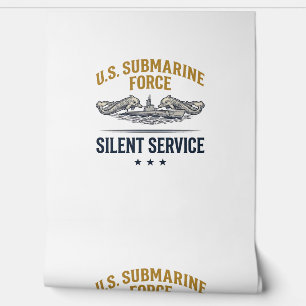 Vintage Submarine Force Silent Service Vector Desi Wallpaper