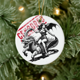 Vintage Succubus Dragon Ornament